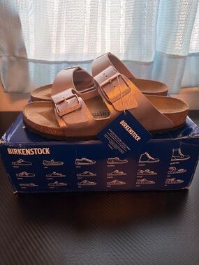 Birkenstock Arizona Copper Sandals EU 41 US 10 Narrow NWT w/ Box